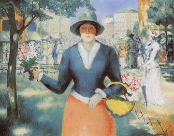 カジミール・マレーヴィチ Painting - 花売り娘 1930 カジミール・マレーヴィチ